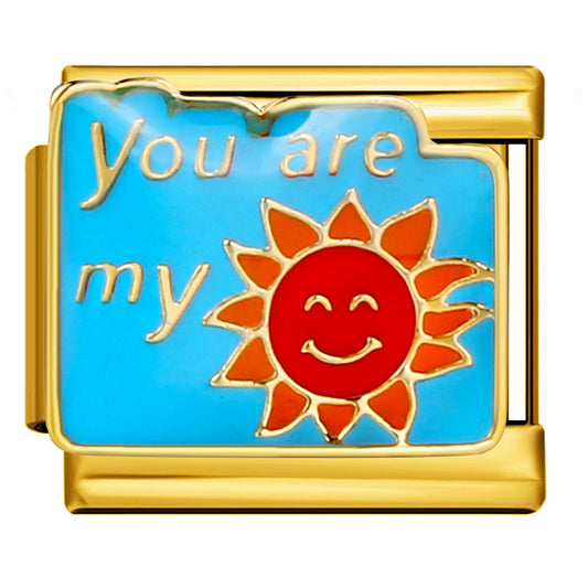 Italian Charm - Gold Love 8