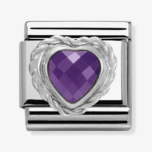 RW® Original Charm - Purple Silver Heart