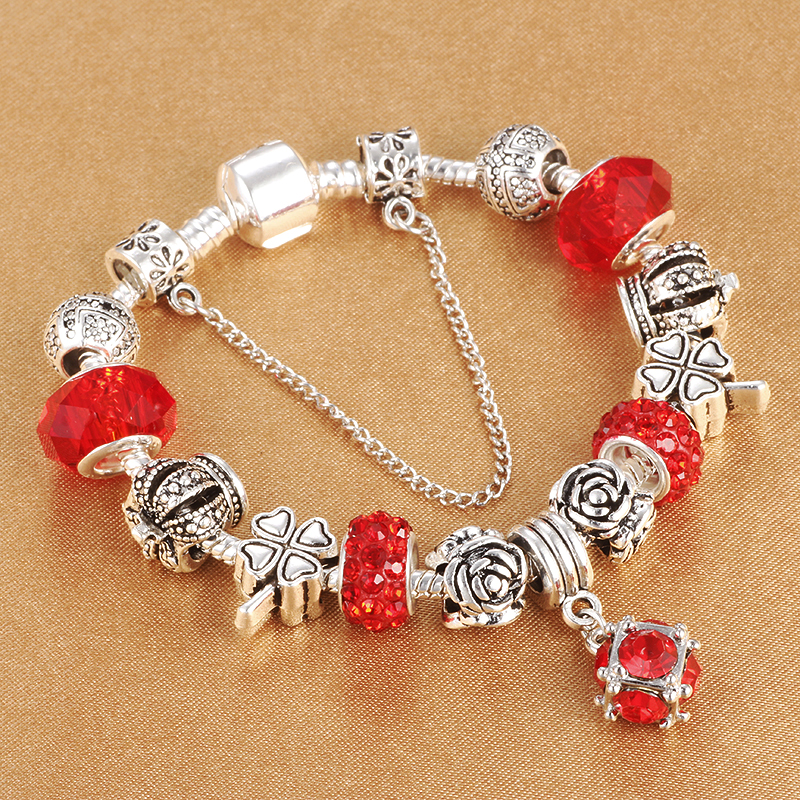 Riley Watson Jewellery Charm Bracelet (charms included) Red 18 by Riley Watson | Riley Watson Jewellery