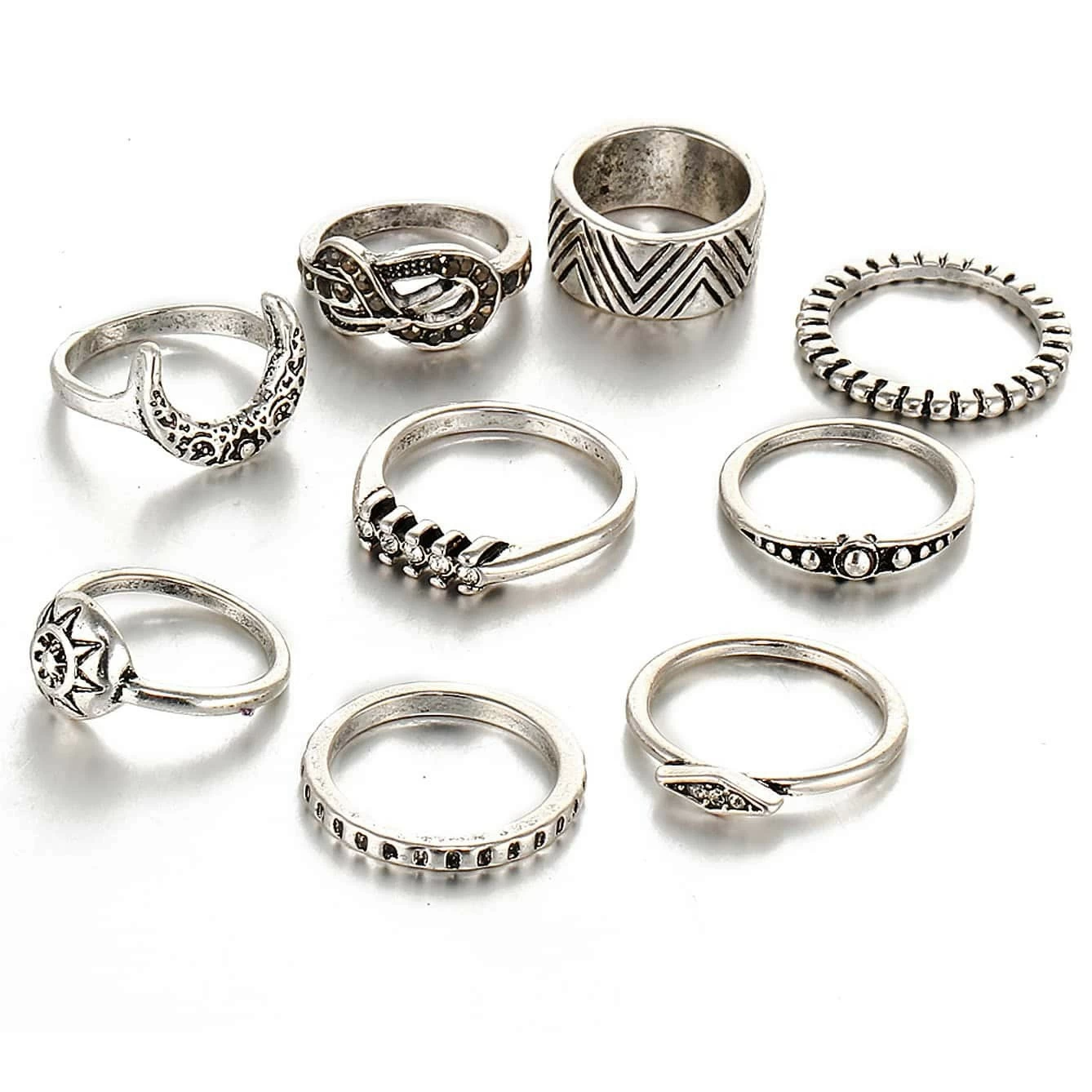 Light Gray Enchanting Solstice Ring (Collection of 12 rings)