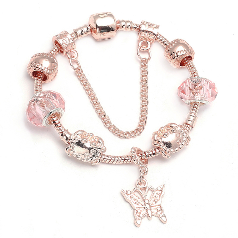 Riley Watson Jewellery Charm Bracelet (charms included) Rose Gold - Butterfly 18 by Riley Watson | Riley Watson Jewellery