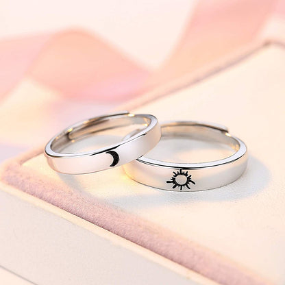 Riley Watson Jewellery Silver Forever Ring Set (adjustable size) Sun-Moon Set (adjustable size) by Riley Watson | Riley Watson Jewellery