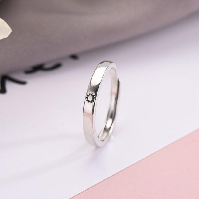 Light Gray Silver Forever Ring Set (adjustable size)